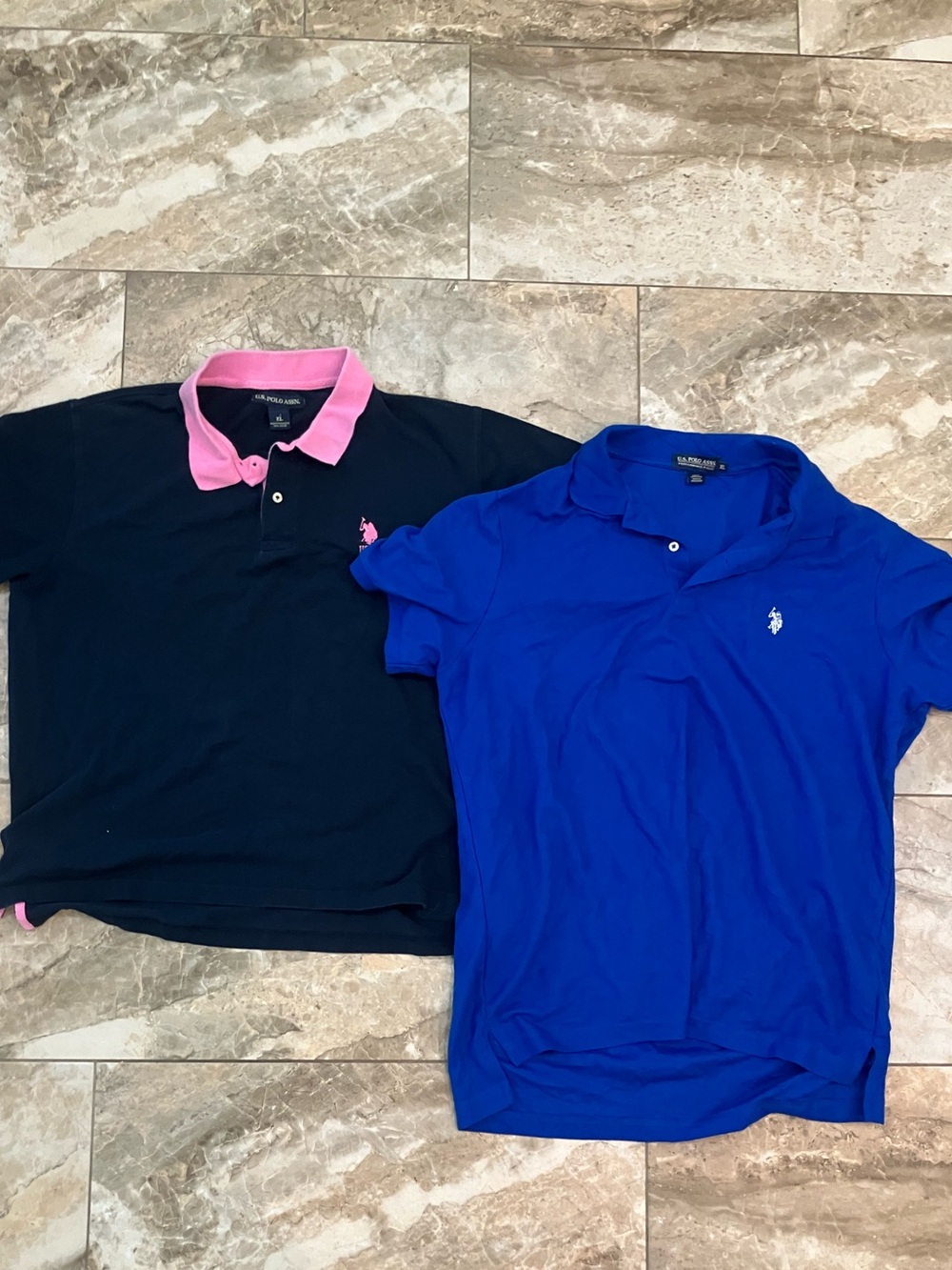 Two U.S. Polo Assn. Men's pony size XL polo shirts